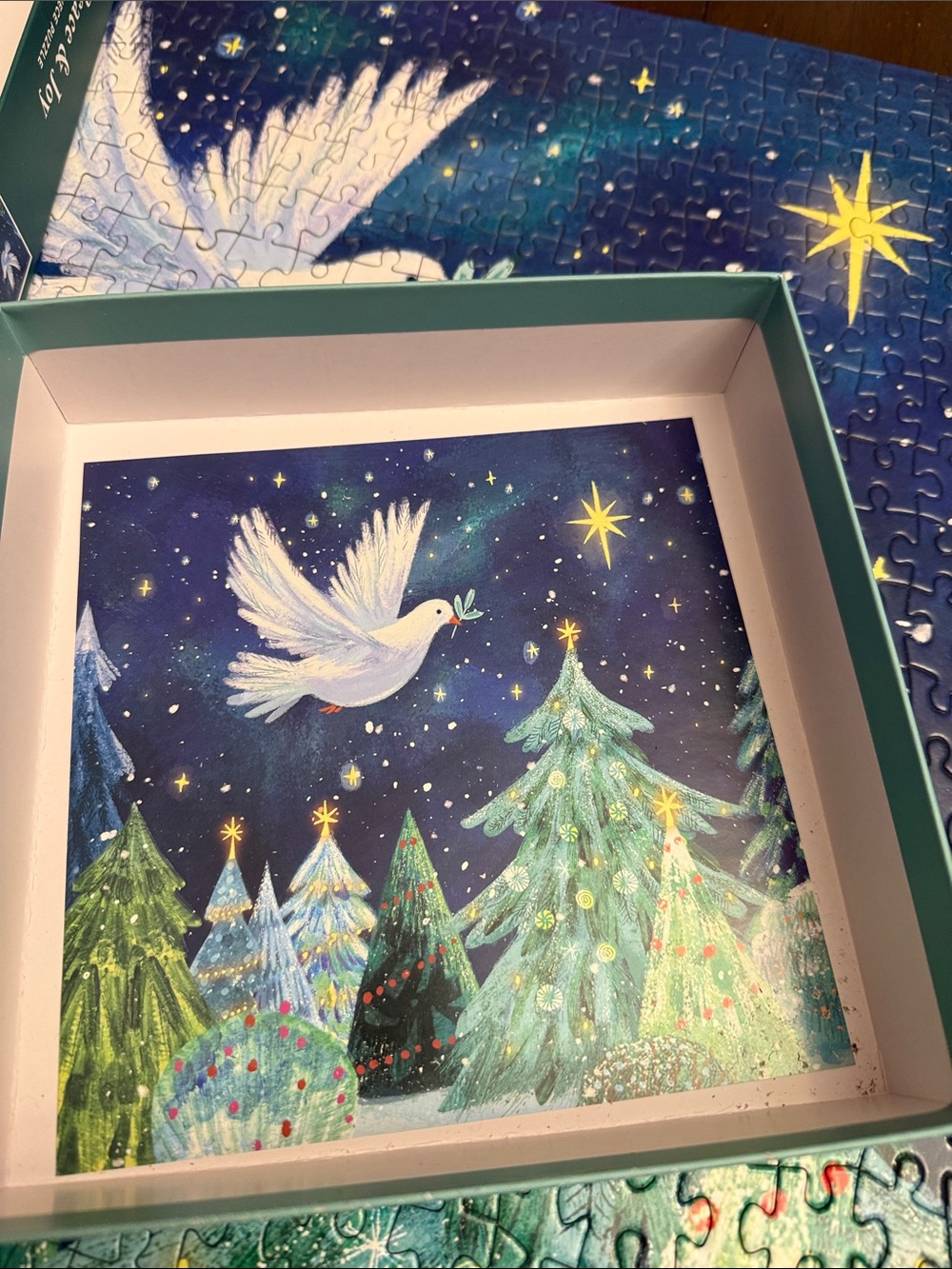 Galison Peace & Joy 500 piece jigsaw puzzle complete with poster - Picture 4 of 5